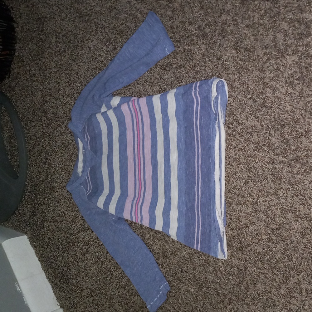 Cherokee Shirt: M (Girls), Blue, White, and Pink
